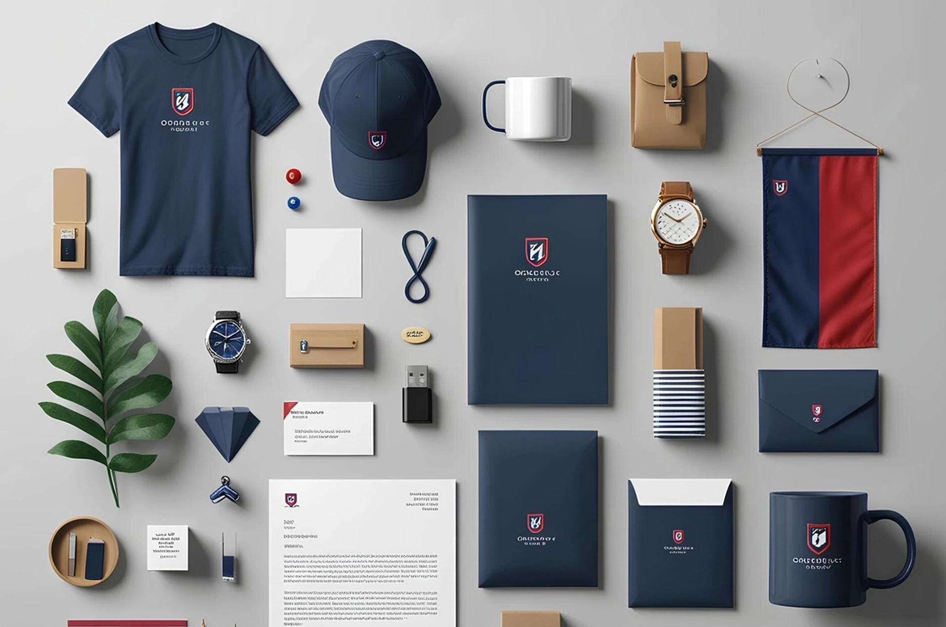 Branding de marca, camizas, cuadernos, agendas con la marca del cliente